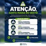 Imagem relativa a Temporal provoca estragos e Prefeitura abre três locais de abrigo em Santa Maria do Oeste