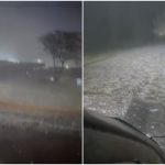 Imagem relativa a VÍDEO: ruas ficam alagadas e tomadas por granizo durante temporal em Pitanga