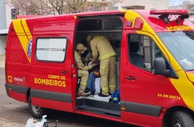 Idosa de 76 anos fica ferida após cair na Rua Presidente Bernardes, em Cascavel