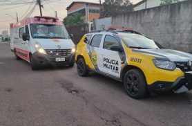 Mulher em surto mobiliza PM e Samu após moradores pedirem ajuda no Bairro Alto Alegre em Cascavel