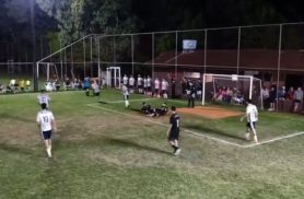 Vídeo registra momento em que jogador fratura a perna durante partida de futebol em Cascavel