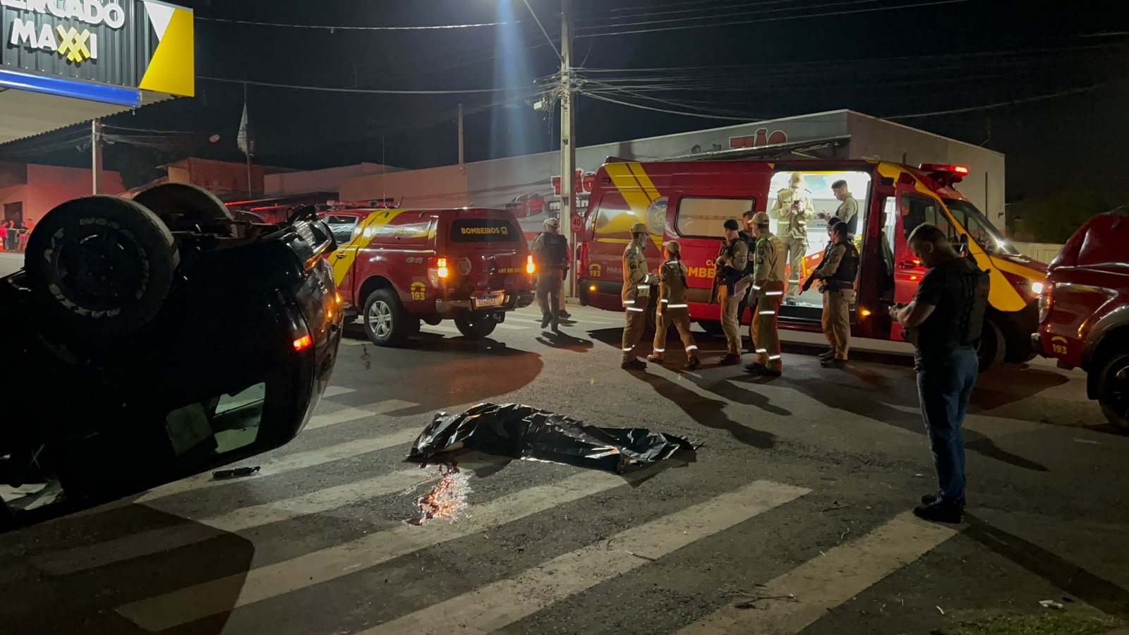 Homem morre após ser baleado e capotar carro na região norte de Cascavel