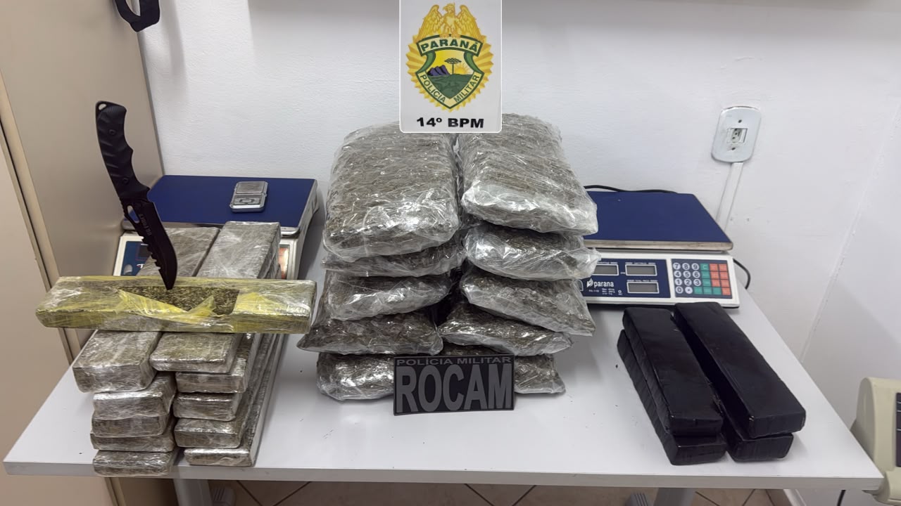Imagem referente a Adolescente é apreendida com mais de 22 quilos de maconha em ônibus em Foz do Iguaçu