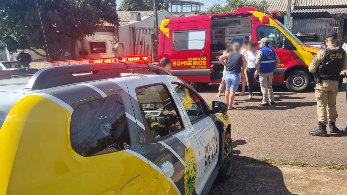 Acidente seguido de confusão mobiliza PM e Siate no Bairro Santa Felicidade