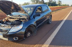 Susto na BR-369: Casal e criança escapam ilesos após roda do carro se soltar