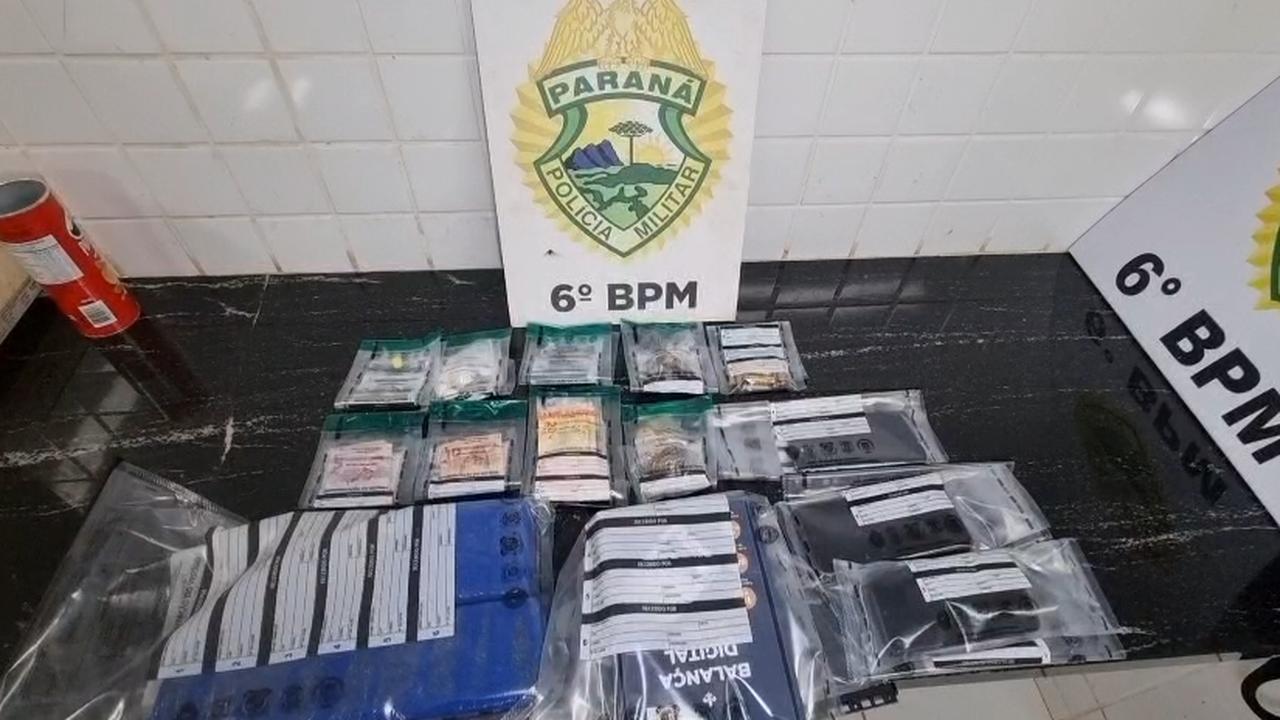 Drogas, munições e dinheiro são apreendidos pela Polícia Militar em Cascavel