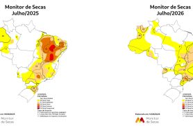 Chuvas acima da média acabam com seca no Oeste e Sudoeste do Paraná em julho de 2026