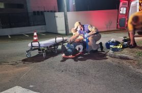 Motociclista fica ferido após colisão frontal no bairro São Cristóvão