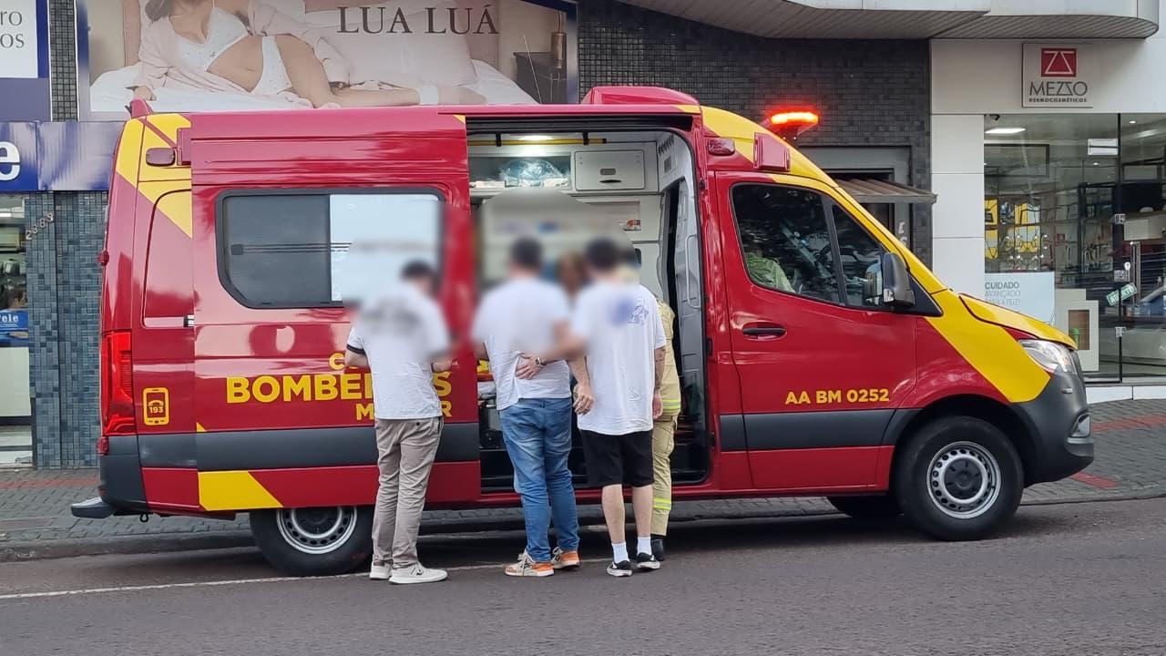 Idosa fica ferida após ser atropelada no Centro