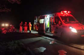 Casal fica ferido após pneu de moto estourar na BR-163 entre Cascavel e Toledo