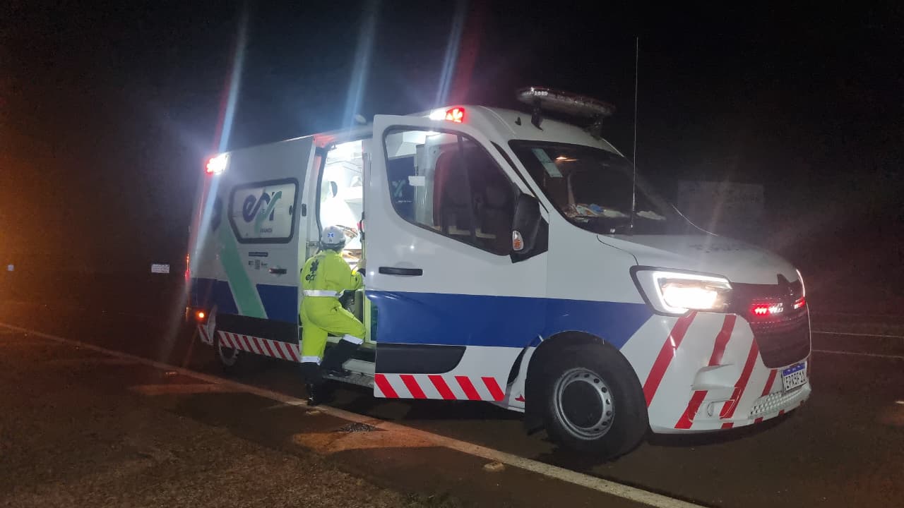 Motociclista fica ferido após sofrer queda na BR-277 em Cascavel