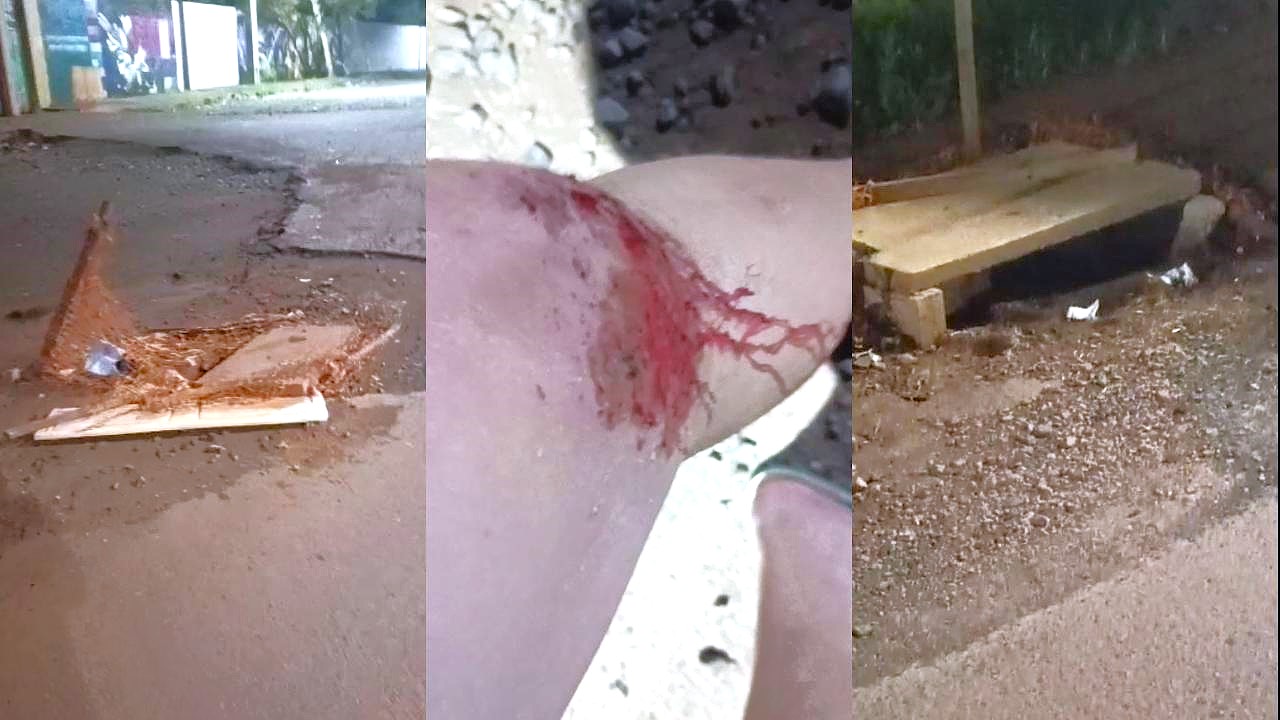 Motociclista sofre queda e reclama de pedras soltas em trecho de obras no Brasmadeira, em Cascavel