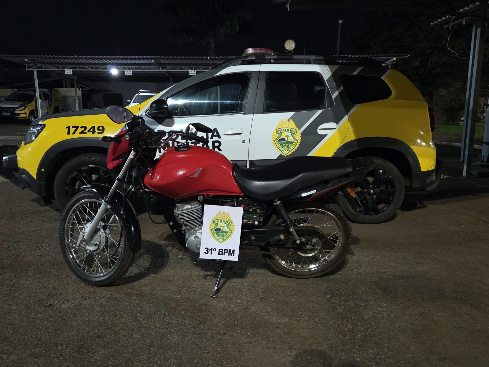 Imagem referente a Motocicleta irregular é apreendida pela Polícia Militar em Assis Chateaubriand 