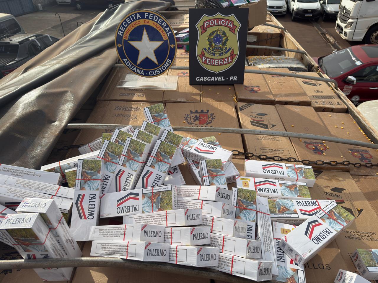 Receita Federal e Polícia Federal apreendem mais de R$ 1 milhão em cigarros no contorno oeste