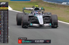 Kimi Antonelli lidera único treino antes do GP da Holanda
