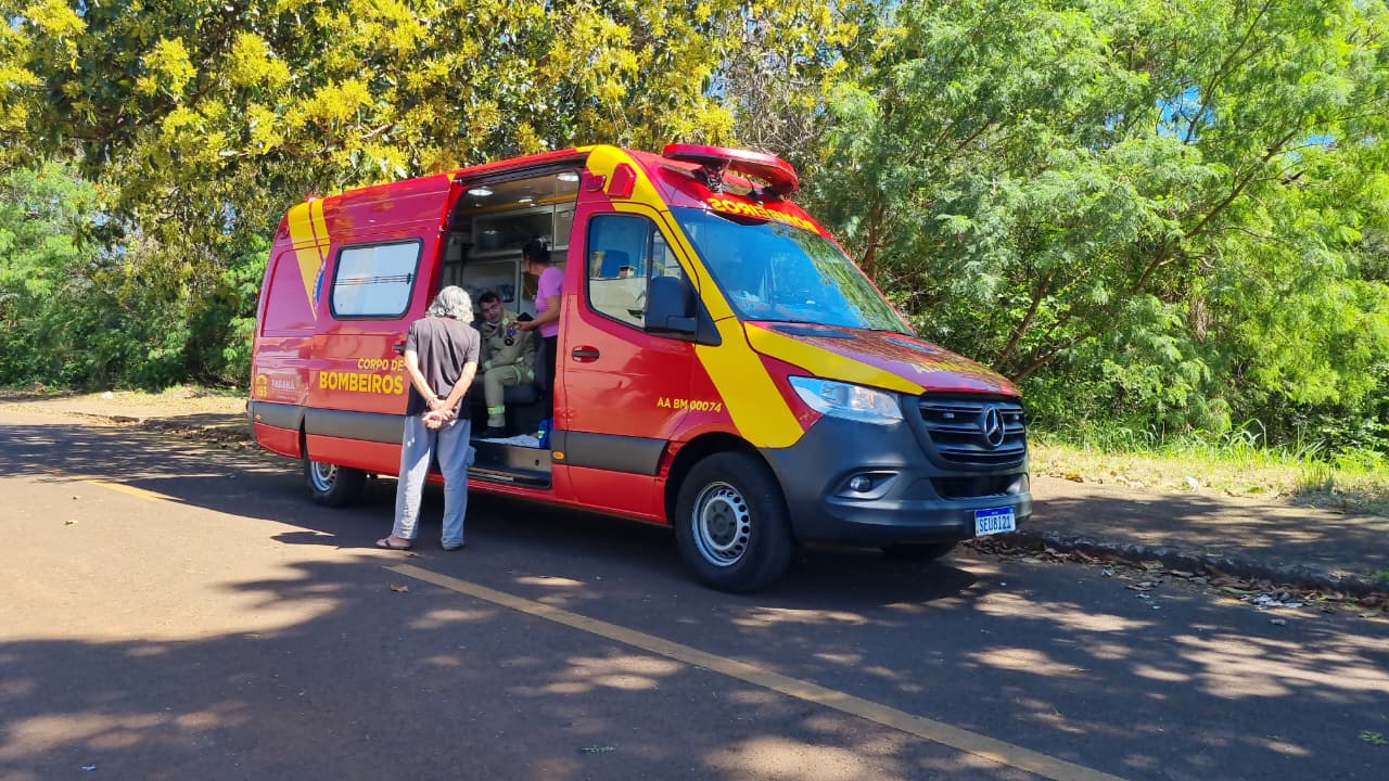 Idoso cai de scooter elétrica e quebra o nariz no bairro Cataratas