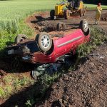 Imagem relativa a Saída de pista seguida de capotamento deixa dois feridos leves em Dois Vizinhos