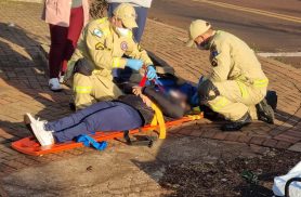 Motociclista fica ferida após colisão no Bairro Universitário