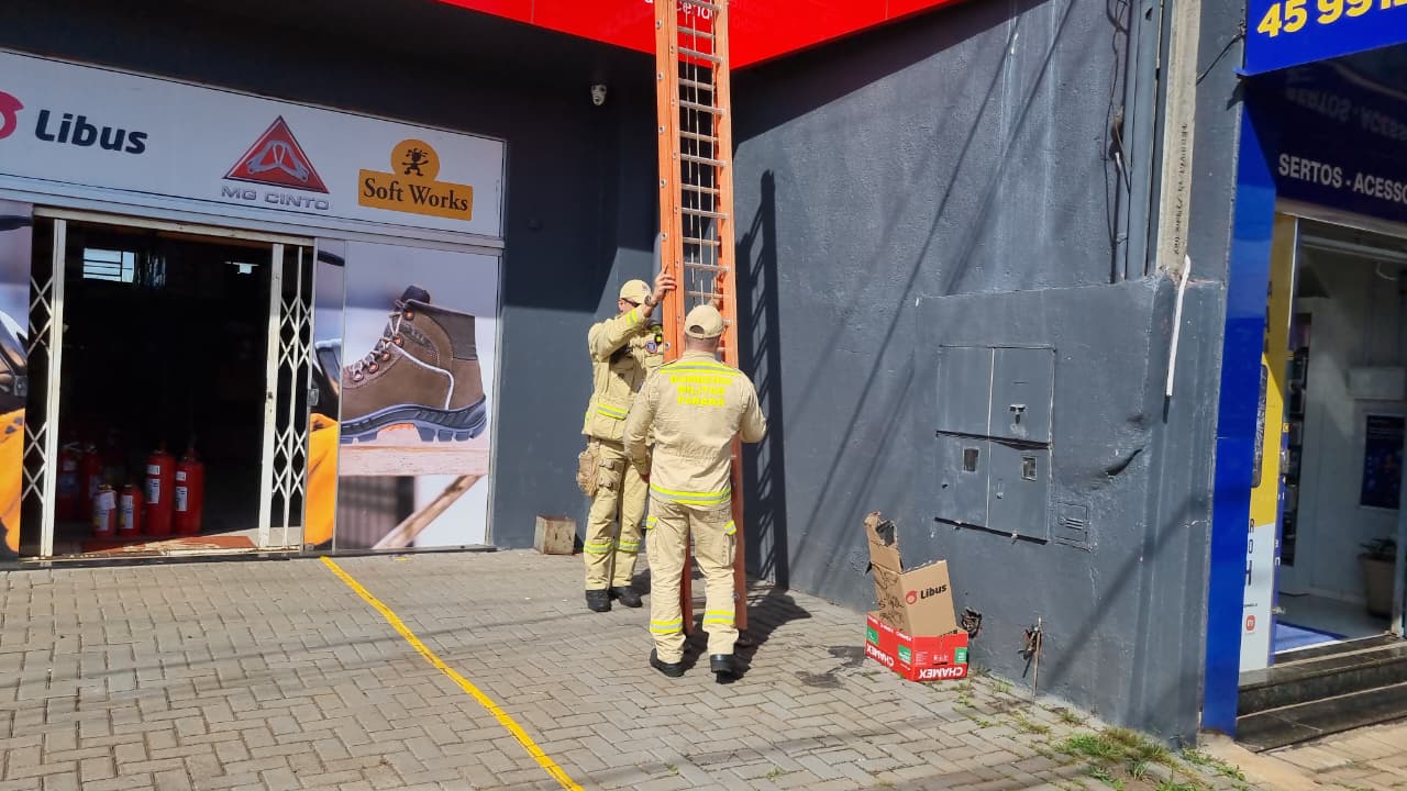 Gato fica preso em tubulação de prédio e Corpo de Bombeiros é acionado