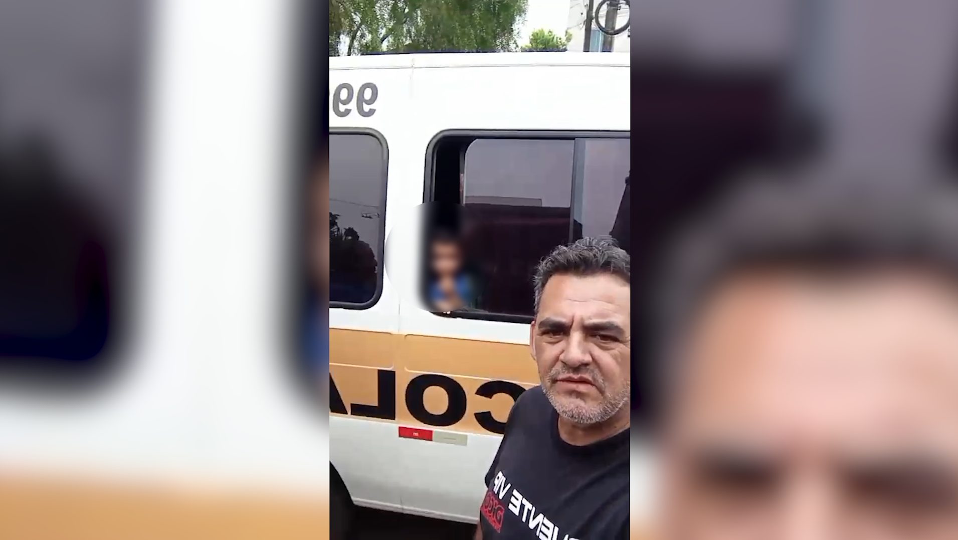 Vídeo mostra momento em que homem encontrou criança presa dentro de van escolar em Cascavel