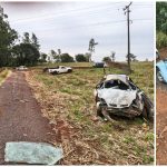Imagem relativa a Motorista morre após carro capotar na PR-239, em Jesuítas