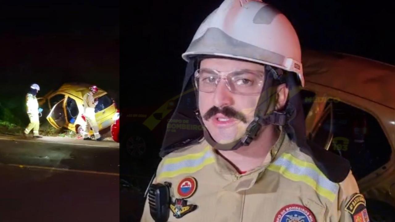 “Ele teve sorte”, diz Tenente sobre motorista que capotou após beber e perder controle na PR-486