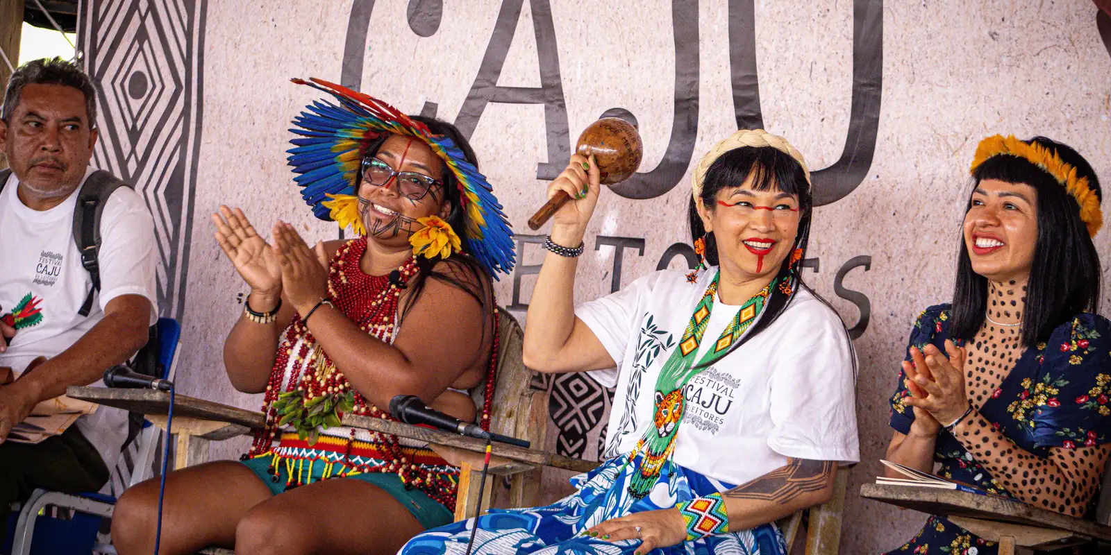 Imagem referente a Festival Caju reforça leitura para alunos indígenas na TI Barra Velha