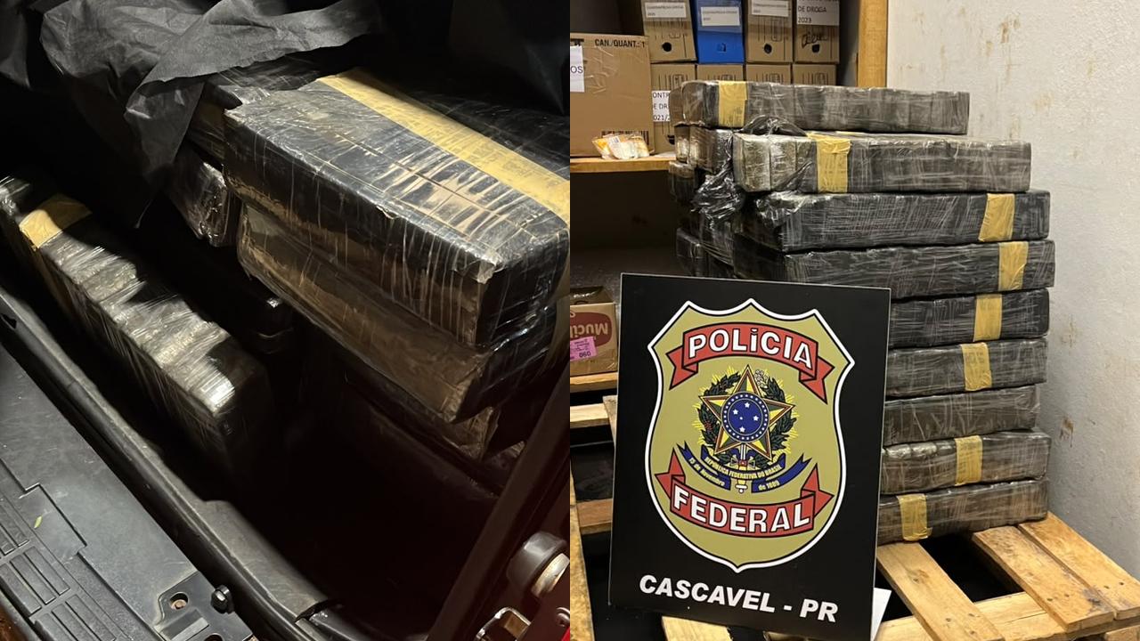 PF combate o tráfico internacional de drogas e apreende mais de 250 kg de entorpecente na região oeste do Paraná Imagem referente a PF combate o tráfico internacional de drogas e apreende mais de 250 kg de entorpecente na região oeste do Paraná