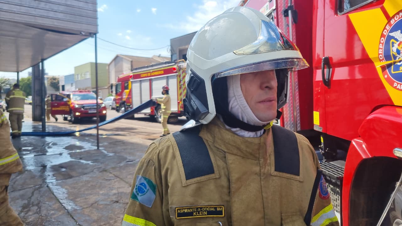 Conforme aspirante, incêndio não tomou grandes proporções pois foi notada fumaça no início do sinistro