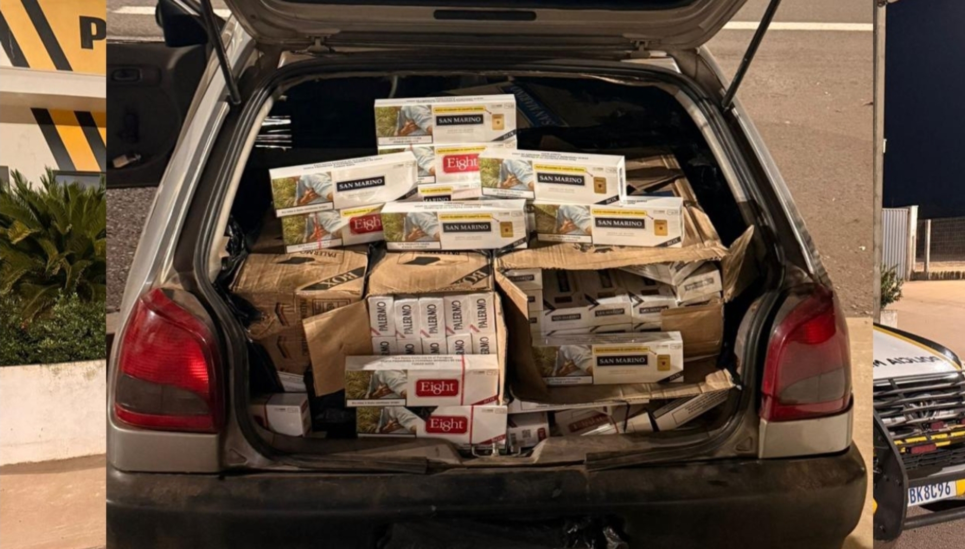 Fiscalização com cão de faro termina com apreensão de 5 mil maços de cigarros em Iporã