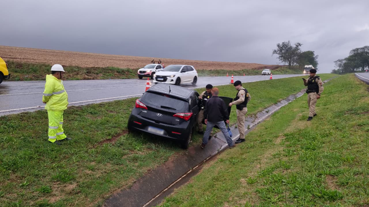 CAC é preso após acidente na BR-163, em Cascavel