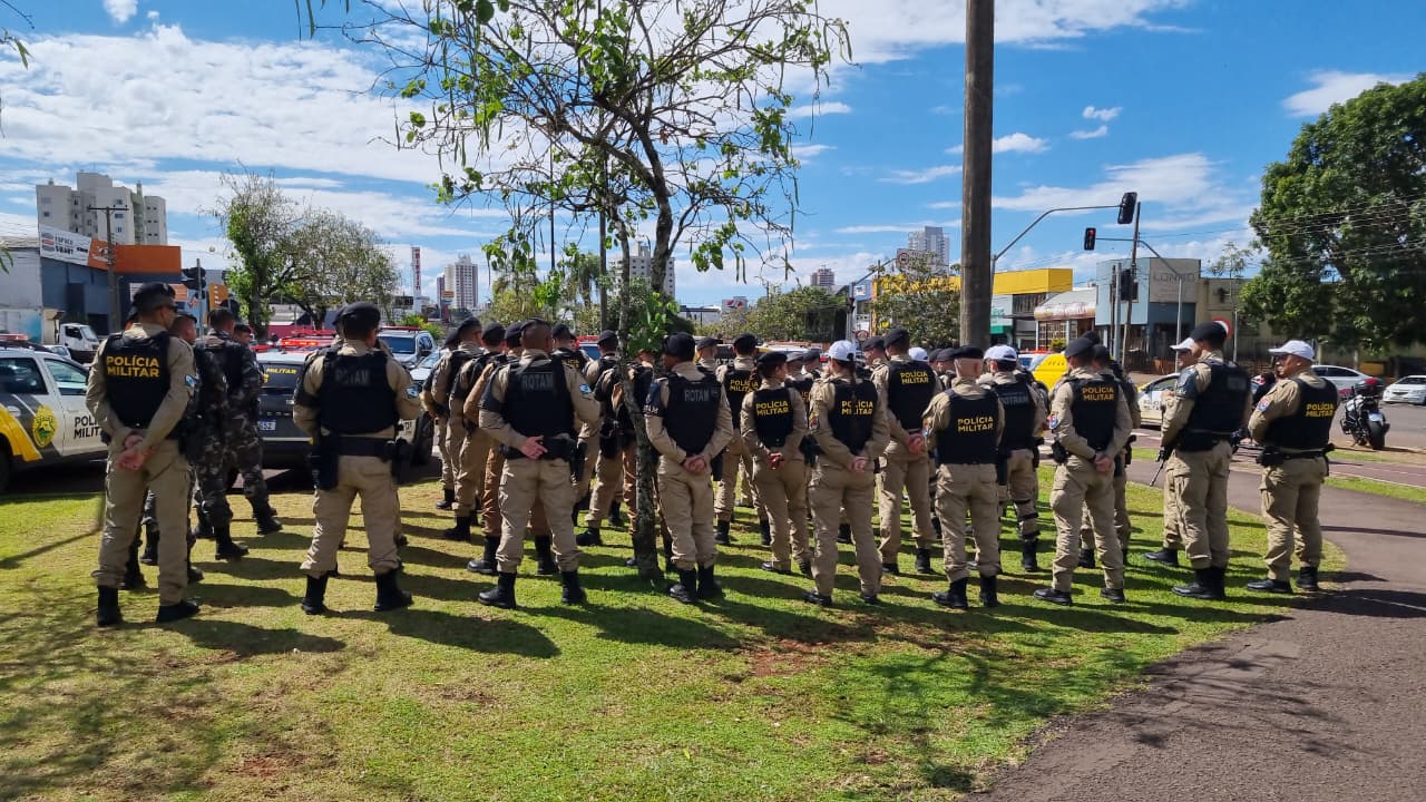 Operação Omnis mobiliza efetivo da PM e reforça policiamento em Cascavel