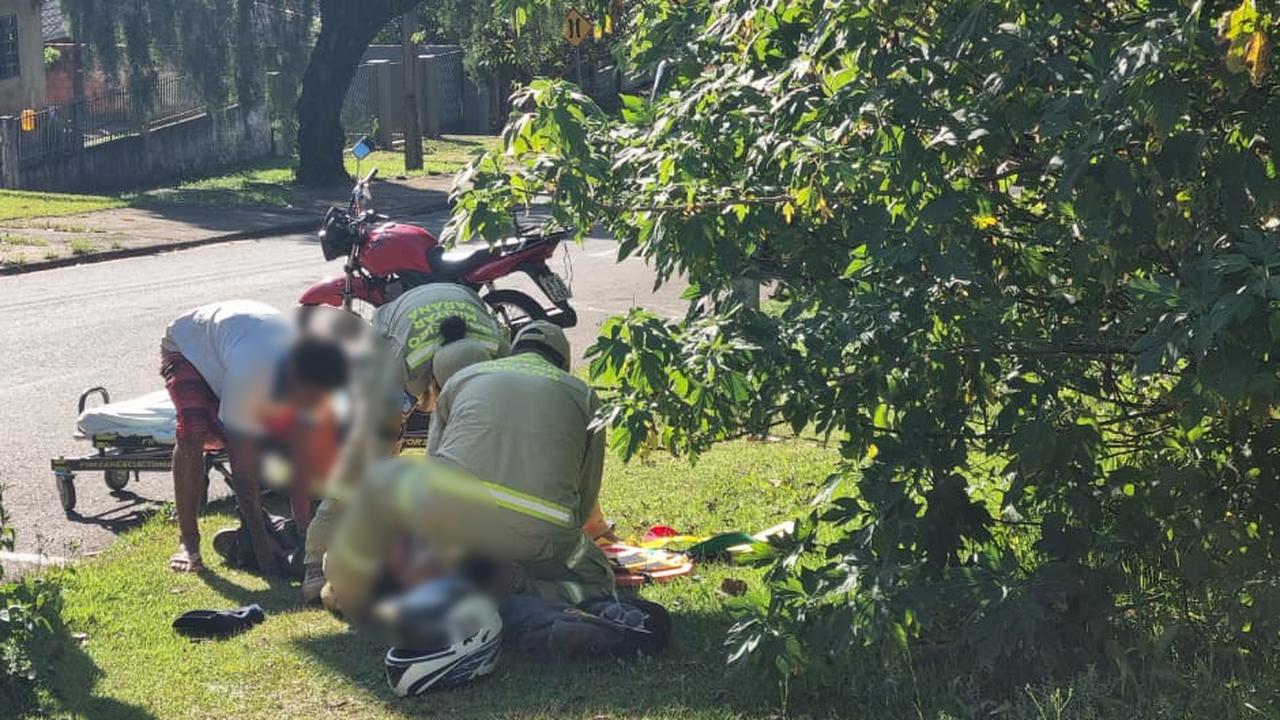 Motociclista fica ferido em acidente de trânsito no Parque São Paulo