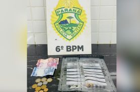 ‘Deu ruim’: jovem tenta se livrar de droga e é preso pela PM no Centro de Cascavel