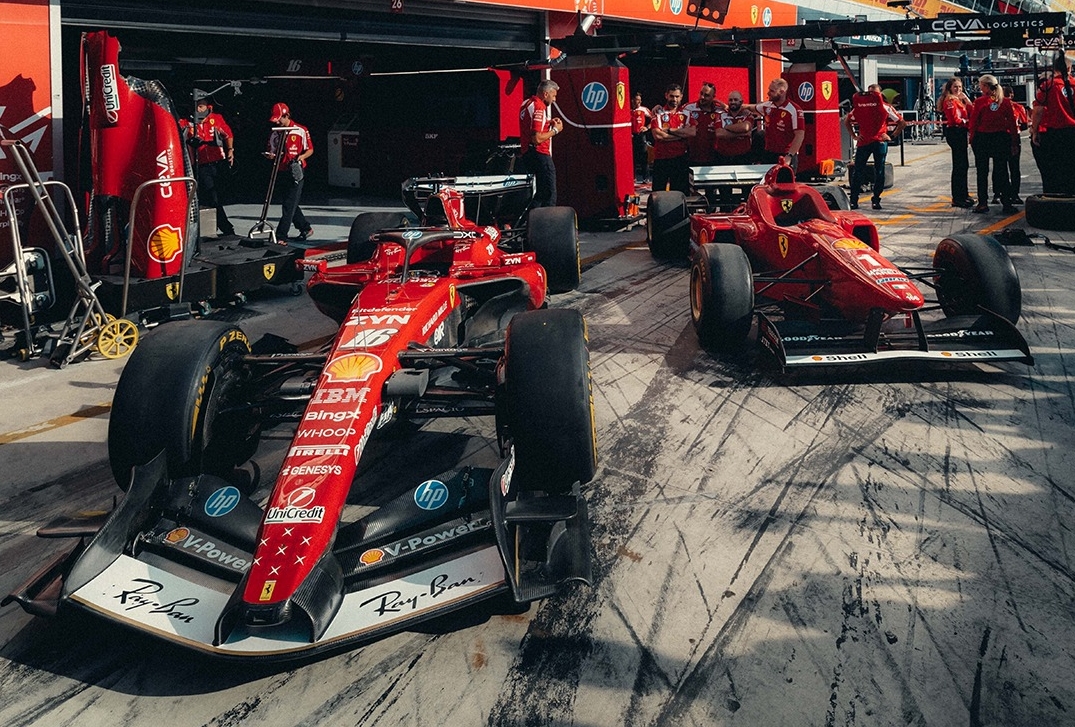 Imagem referente a Ferrari domina primeiro treino do GP da Itália com Leclerc em 1º e Hamilton em 2º