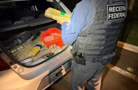 Receita Federal retém mais de 100 kg de substância análoga à maconha em São Miguel do Iguaçu Receita Federal retém mais de 100 kg de substância análoga à maconha em São Miguel do Iguaçu