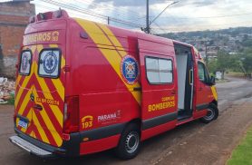 Mulher fica ferida após cair de moto ao atropelar cachorro em Cascavel Mulher fica ferida após cair de moto ao atropelar cachorro em Cascavel