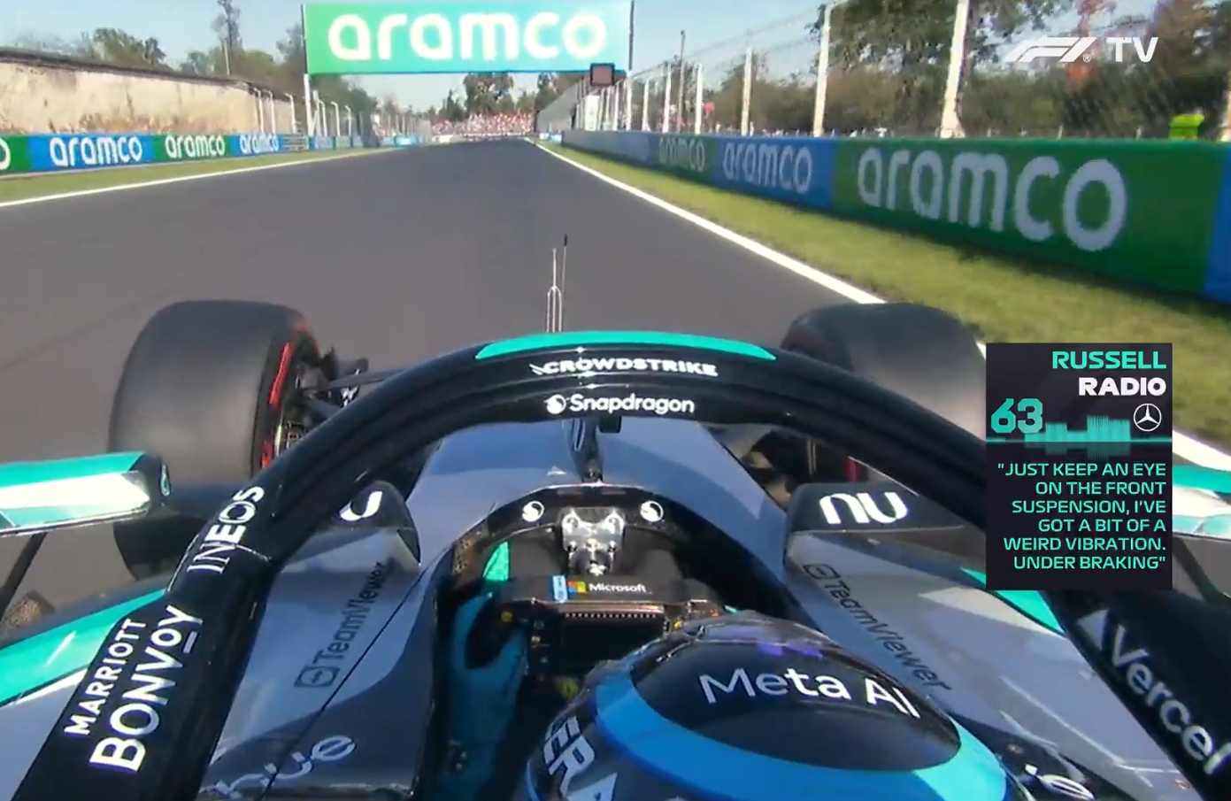 Imagem referente a Russell desbanca Leclerc e lidera 2º treino livre para o GP da Itália de F-1 e Bortoleto é 15º