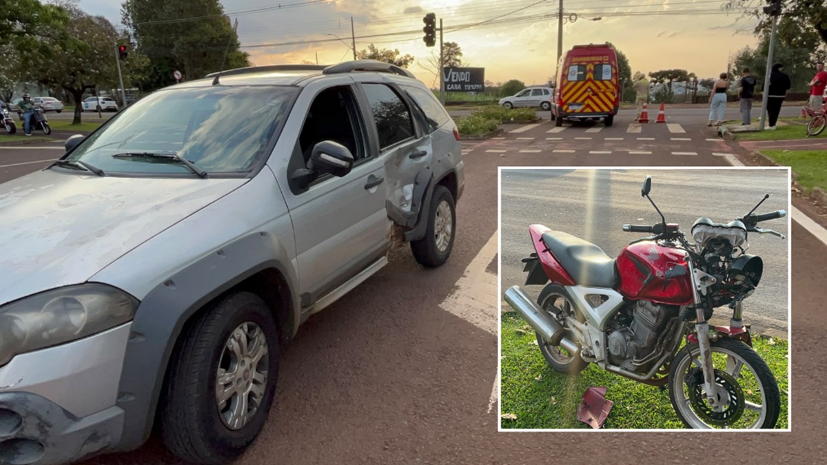 Jovem tem ferimentos graves e amnésia após forte batida entre moto e carro na região do HU