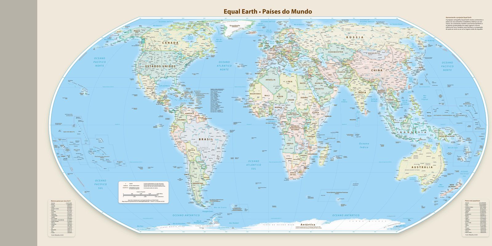 Imagem referente a Novo mapa-múndi corrige tamanho da África, América do Sul e Ásia
