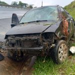 Imagem relativa a Capotamento deixa motorista ferido na BR-376, em Tibagi