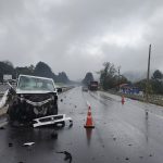Imagem relativa a Colisão traseira na BR-376 deixa mulher de 56 anos gravemente ferida em Tibagi