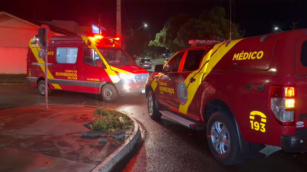 Motociclista convulsiona e é socorrido pelo Siate no Bairro Esmeralda em Cascavel