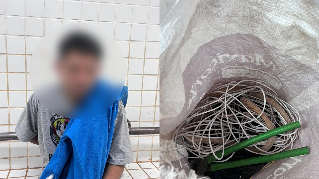 Ladrão é flagrado furtando fios e acaba ferido durante tentativa de fuga no Santa Cruz