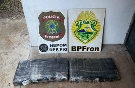 PF e PM apreendem 25 kg de maconha após travessia de embarcação em Foz do Iguaçu