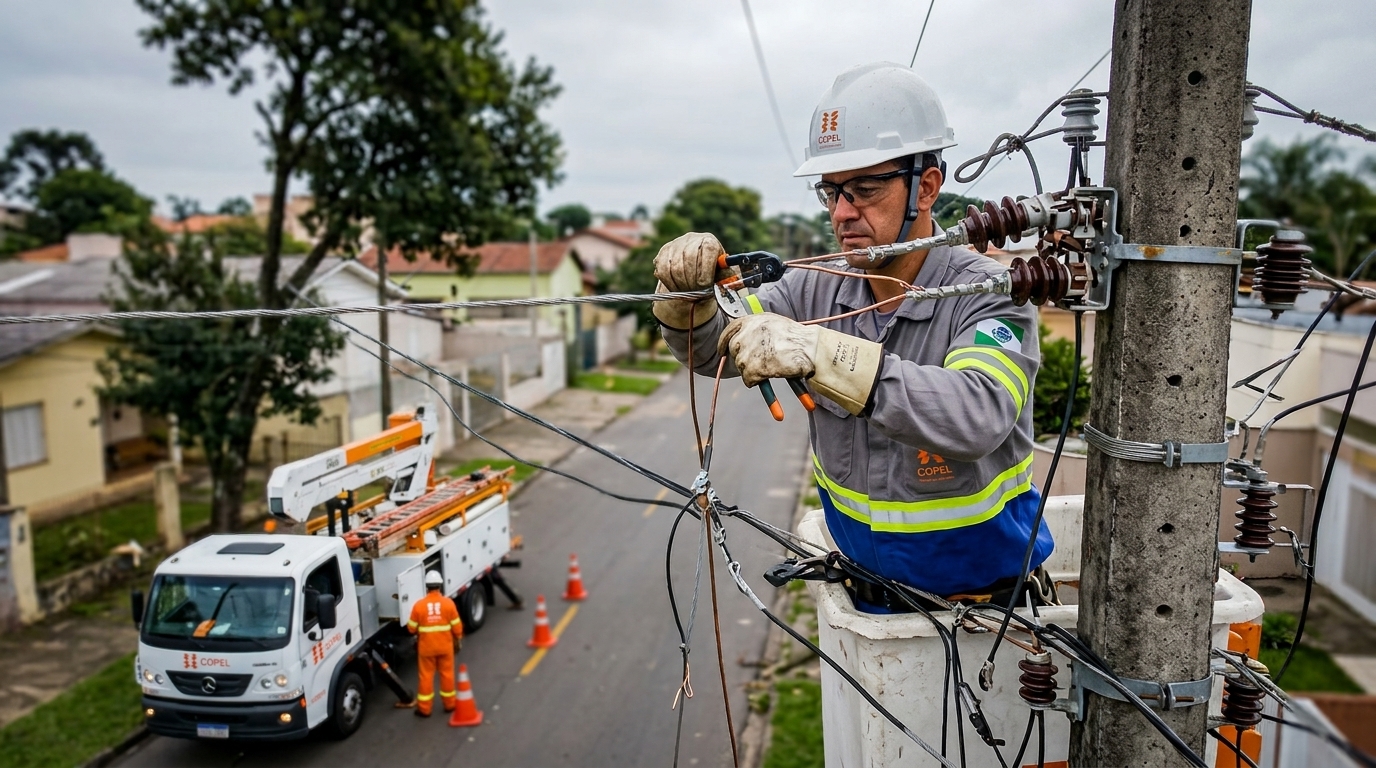 Imagem referente a Energia é restabelecida para todos os clientes após contato de pássaro com rede elétrica em Cascavel