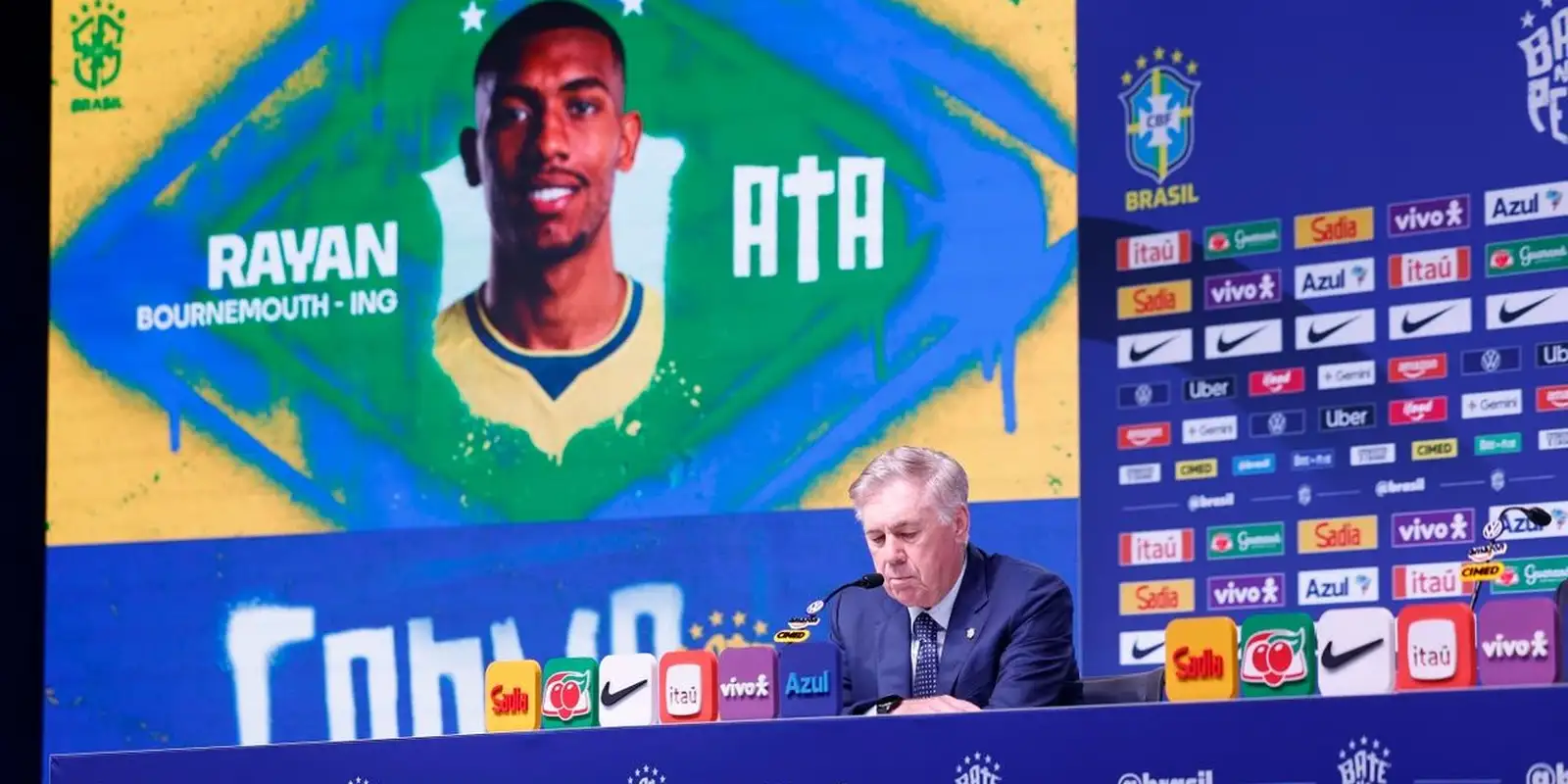 Ancelotti anuncia 26 convocados para amistosos da seleção brasileira Imagem referente a Ancelotti anuncia 26 convocados para amistosos da seleção brasileira