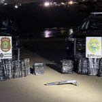 Imagem relativa a PF e PM apreendem 107 kg de maconha e espingarda calibre .12 em ação no Rio Paraná