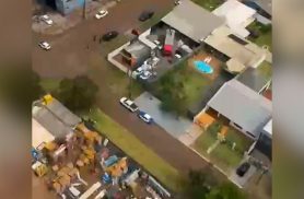 Do alto, helicóptero flagra operação que apreendeu mais de 1 tonelada de maconha em Cascavel
