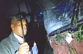 “Deus nos livrou de algo pior”, diz passageiro após ônibus sair da pista na BR-369 em Cascavel